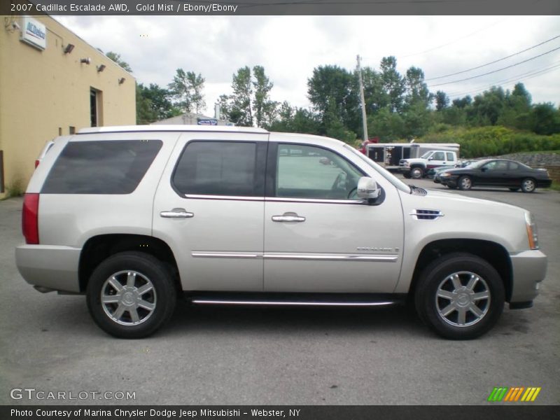 Gold Mist / Ebony/Ebony 2007 Cadillac Escalade AWD