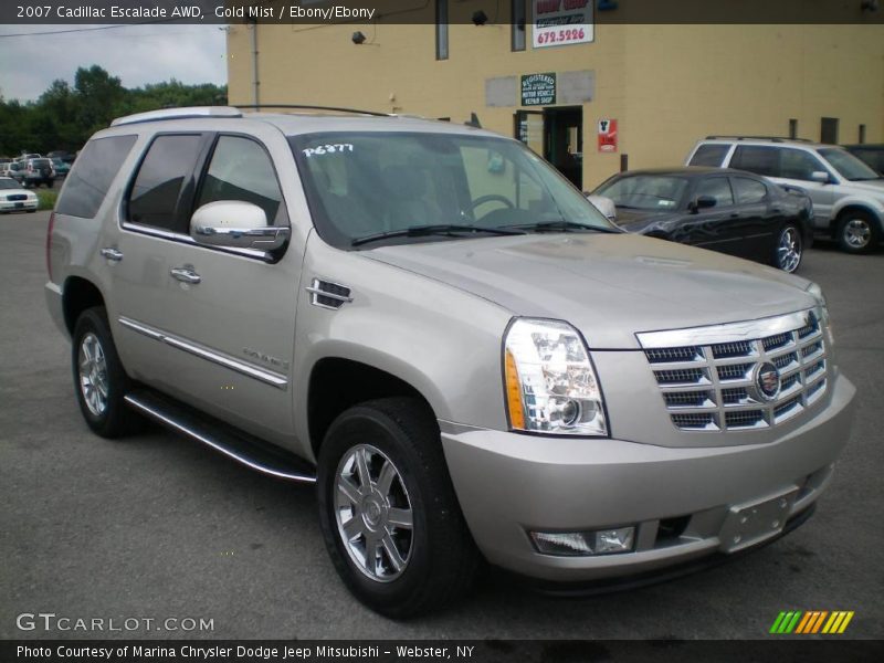 Gold Mist / Ebony/Ebony 2007 Cadillac Escalade AWD