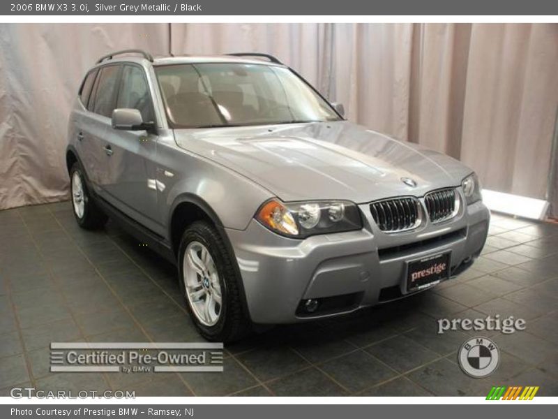 Silver Grey Metallic / Black 2006 BMW X3 3.0i