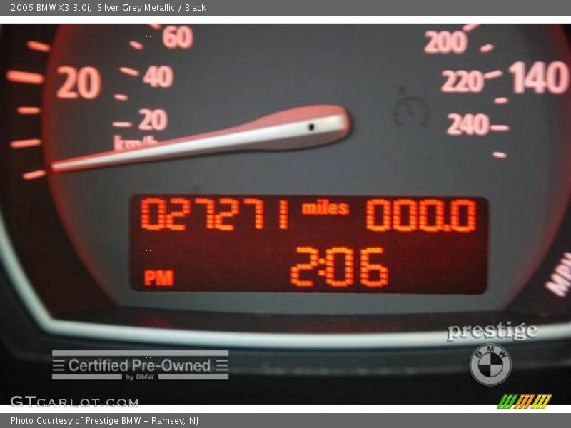 Silver Grey Metallic / Black 2006 BMW X3 3.0i
