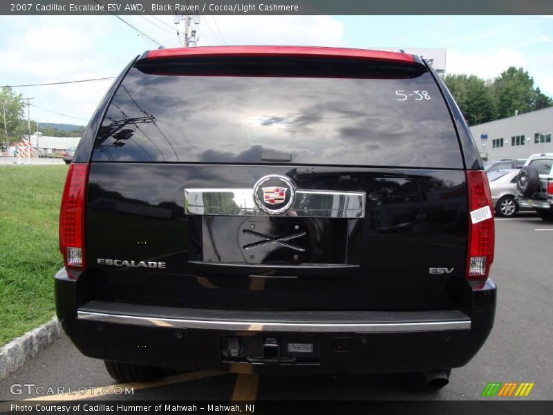 Black Raven / Cocoa/Light Cashmere 2007 Cadillac Escalade ESV AWD