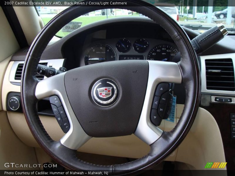 Black Raven / Cocoa/Light Cashmere 2007 Cadillac Escalade ESV AWD