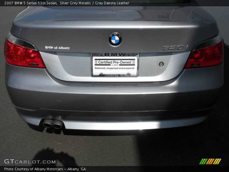Silver Grey Metallic / Gray Dakota Leather 2007 BMW 5 Series 530i Sedan