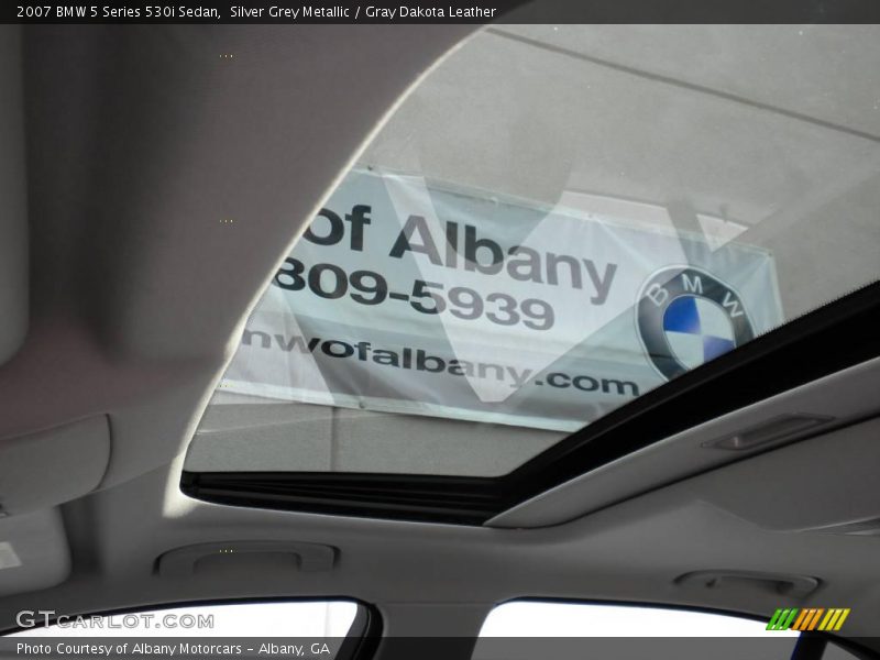 Silver Grey Metallic / Gray Dakota Leather 2007 BMW 5 Series 530i Sedan