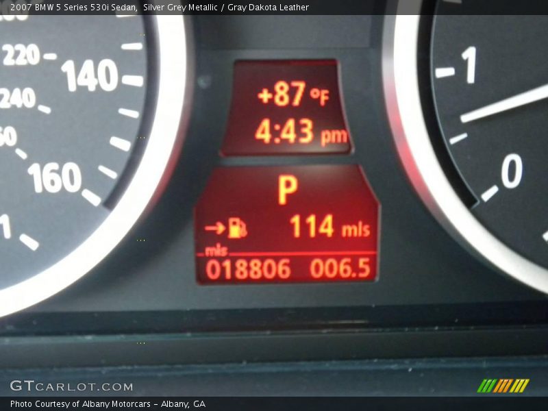 Silver Grey Metallic / Gray Dakota Leather 2007 BMW 5 Series 530i Sedan
