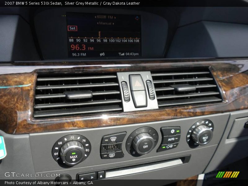 Silver Grey Metallic / Gray Dakota Leather 2007 BMW 5 Series 530i Sedan