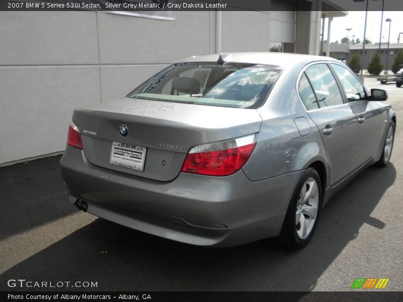 Silver Grey Metallic / Gray Dakota Leather 2007 BMW 5 Series 530i Sedan