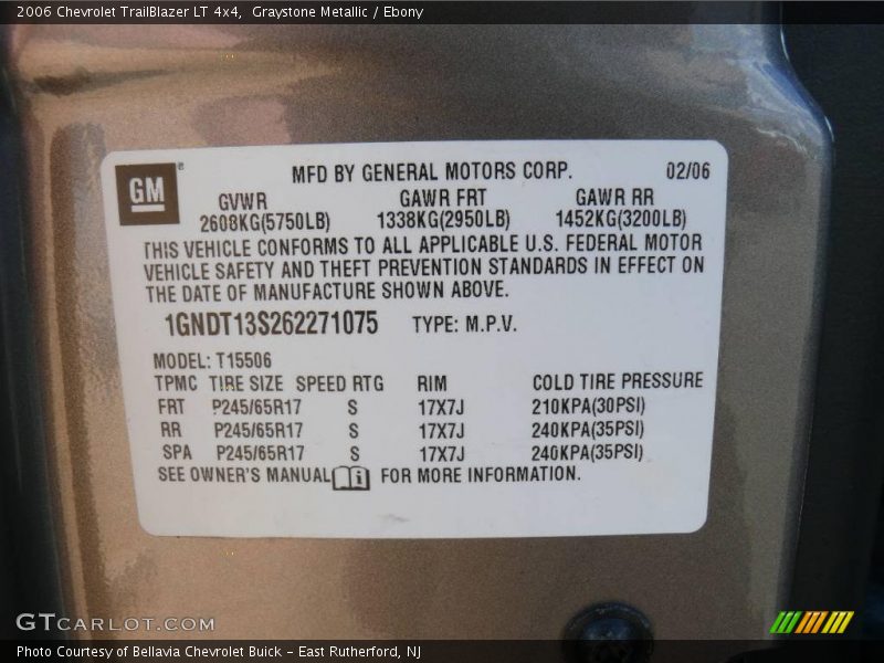 Graystone Metallic / Ebony 2006 Chevrolet TrailBlazer LT 4x4