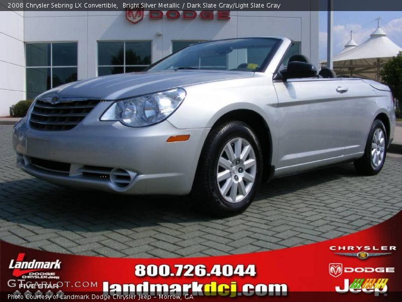 Bright Silver Metallic / Dark Slate Gray/Light Slate Gray 2008 Chrysler Sebring LX Convertible
