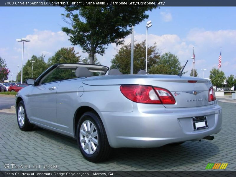 Bright Silver Metallic / Dark Slate Gray/Light Slate Gray 2008 Chrysler Sebring LX Convertible