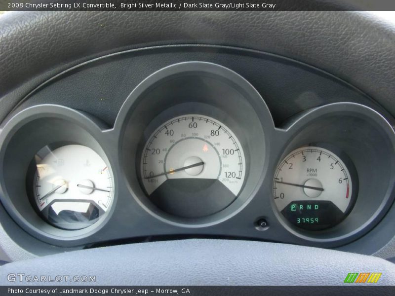 Bright Silver Metallic / Dark Slate Gray/Light Slate Gray 2008 Chrysler Sebring LX Convertible
