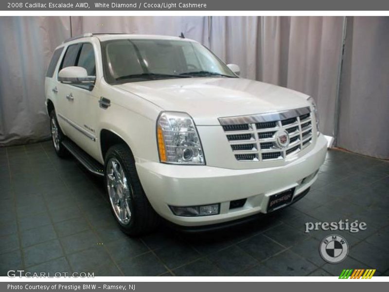 White Diamond / Cocoa/Light Cashmere 2008 Cadillac Escalade AWD