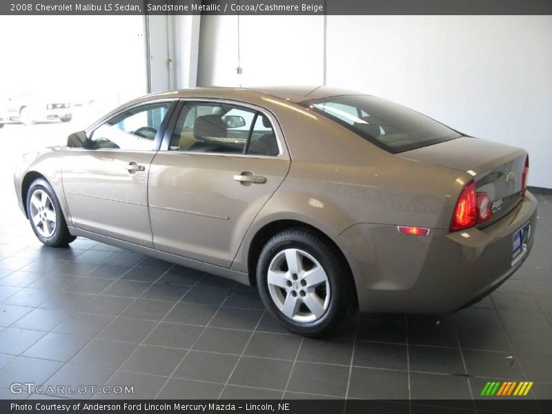 Sandstone Metallic / Cocoa/Cashmere Beige 2008 Chevrolet Malibu LS Sedan