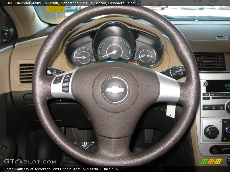 Sandstone Metallic / Cocoa/Cashmere Beige 2008 Chevrolet Malibu LS Sedan