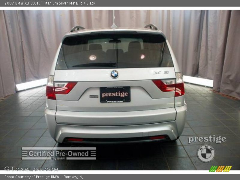 Titanium Silver Metallic / Black 2007 BMW X3 3.0si