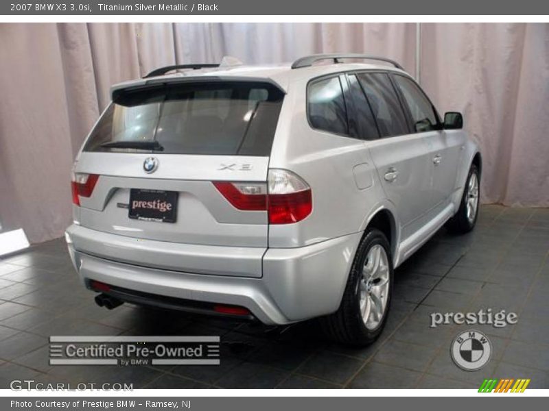 Titanium Silver Metallic / Black 2007 BMW X3 3.0si