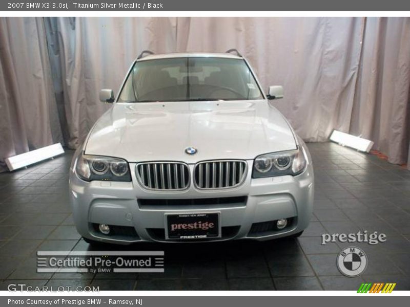 Titanium Silver Metallic / Black 2007 BMW X3 3.0si