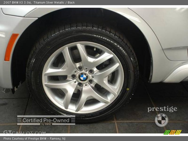 Titanium Silver Metallic / Black 2007 BMW X3 3.0si