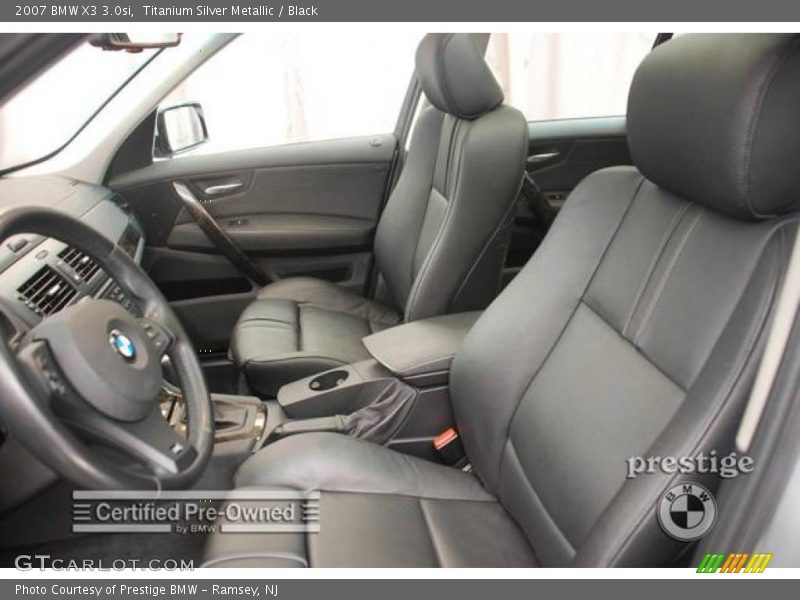 Titanium Silver Metallic / Black 2007 BMW X3 3.0si