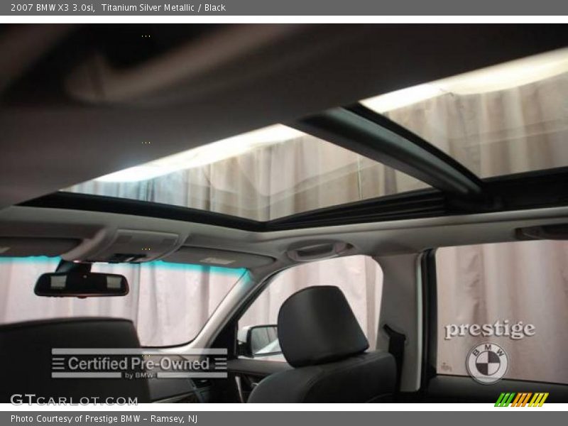Titanium Silver Metallic / Black 2007 BMW X3 3.0si