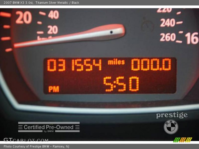 Titanium Silver Metallic / Black 2007 BMW X3 3.0si