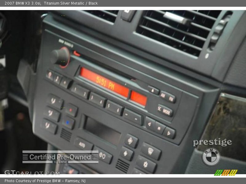 Titanium Silver Metallic / Black 2007 BMW X3 3.0si