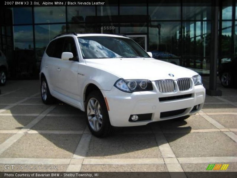 Alpine White / Black Nevada Leather 2007 BMW X3 3.0si