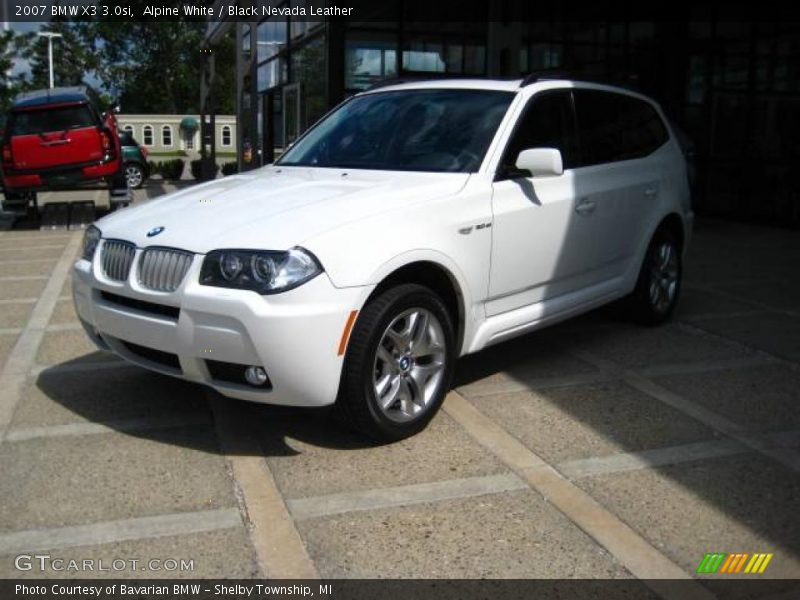 Alpine White / Black Nevada Leather 2007 BMW X3 3.0si