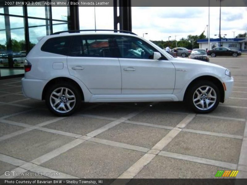 Alpine White / Black Nevada Leather 2007 BMW X3 3.0si