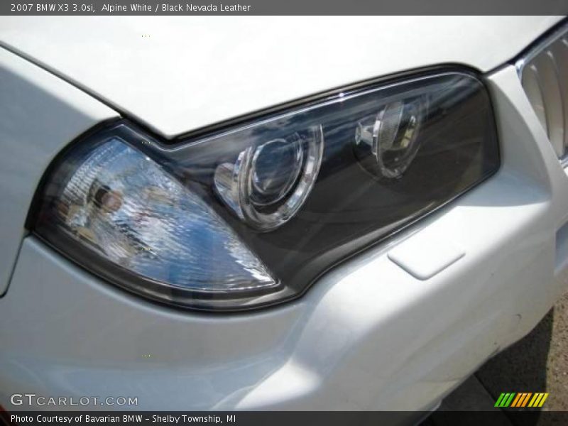 Alpine White / Black Nevada Leather 2007 BMW X3 3.0si
