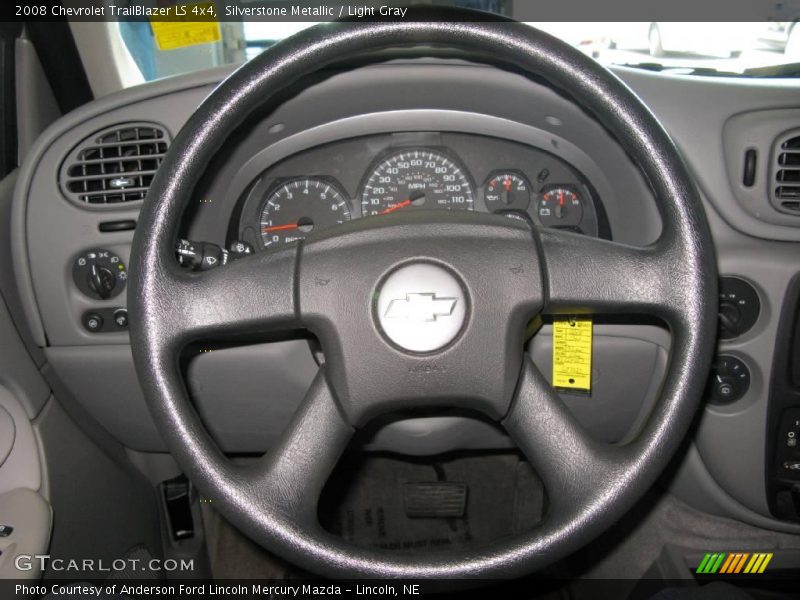 Silverstone Metallic / Light Gray 2008 Chevrolet TrailBlazer LS 4x4