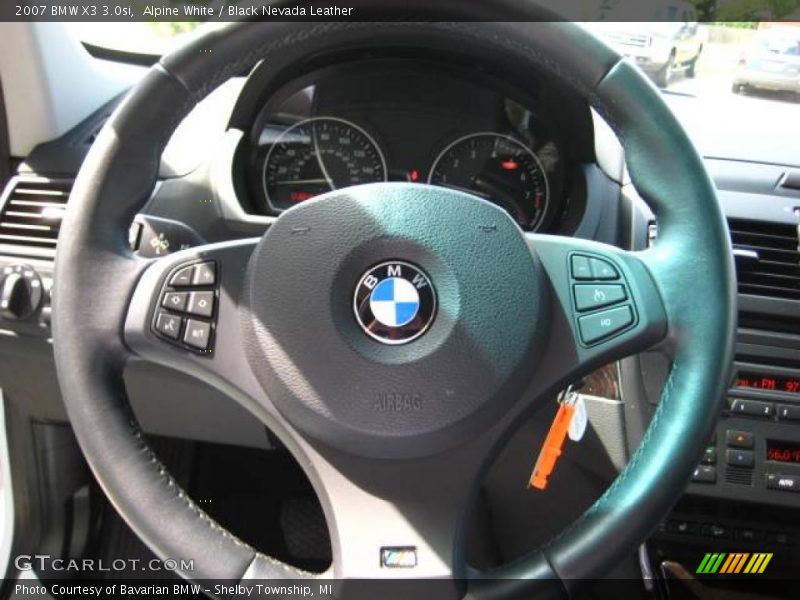 Alpine White / Black Nevada Leather 2007 BMW X3 3.0si