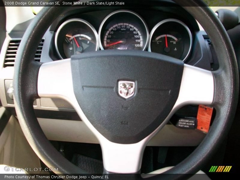 Stone White / Dark Slate/Light Shale 2008 Dodge Grand Caravan SE