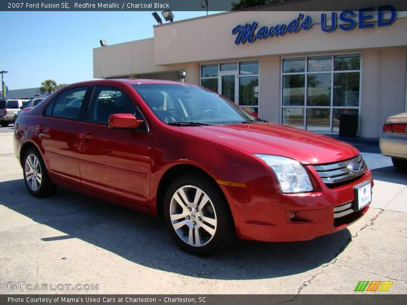Redfire Metallic / Charcoal Black 2007 Ford Fusion SE
