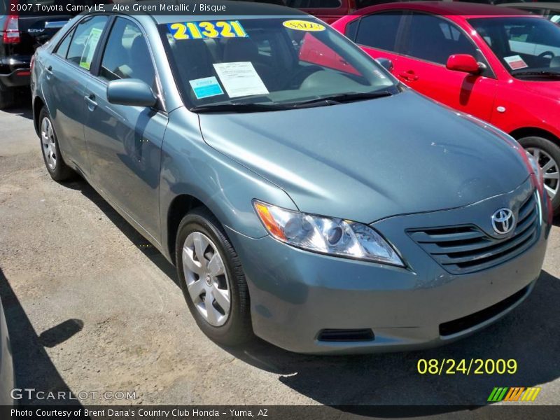 Aloe Green Metallic / Bisque 2007 Toyota Camry LE