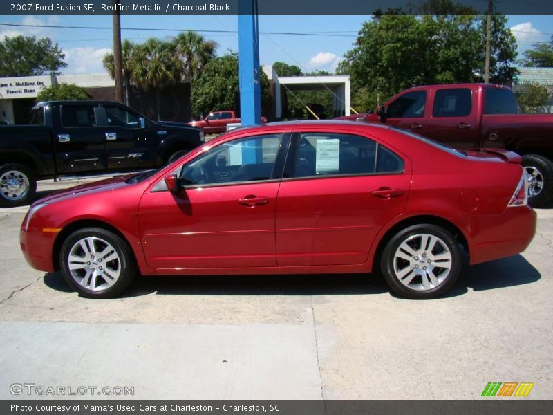 Redfire Metallic / Charcoal Black 2007 Ford Fusion SE