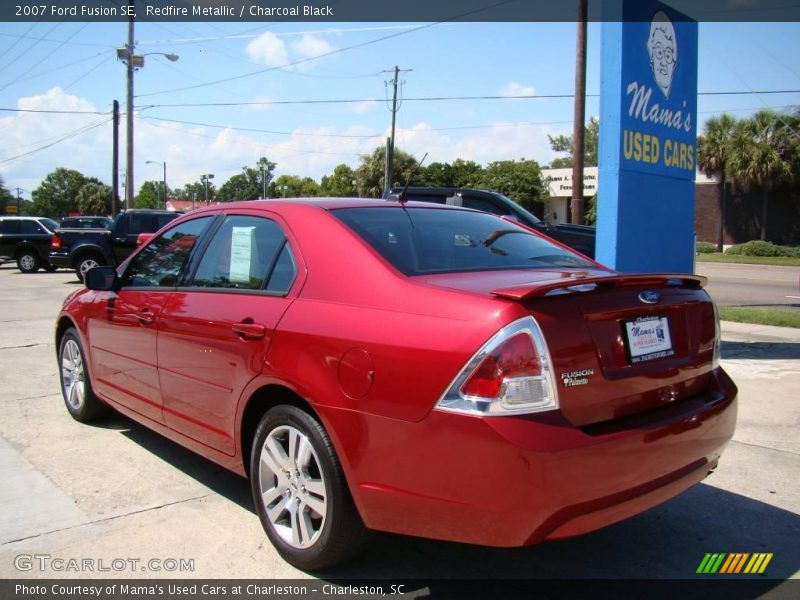 Redfire Metallic / Charcoal Black 2007 Ford Fusion SE