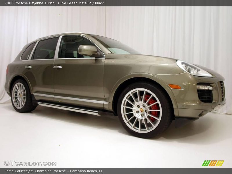 Olive Green Metallic / Black 2008 Porsche Cayenne Turbo
