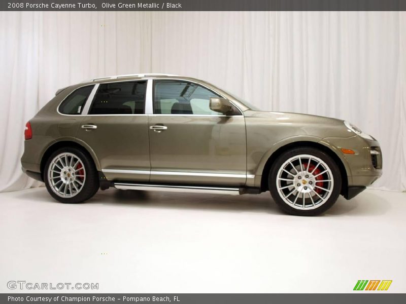 Olive Green Metallic / Black 2008 Porsche Cayenne Turbo