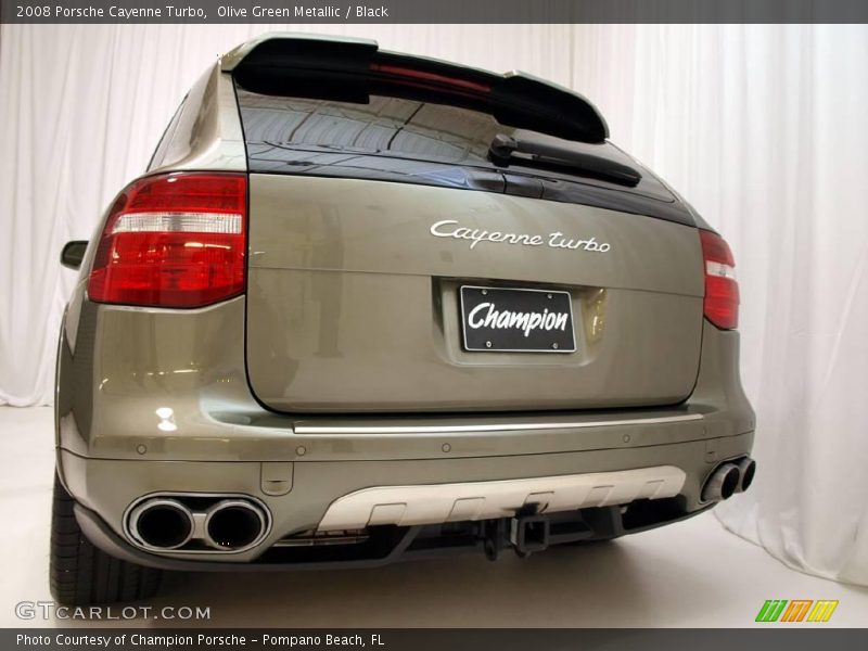 Olive Green Metallic / Black 2008 Porsche Cayenne Turbo