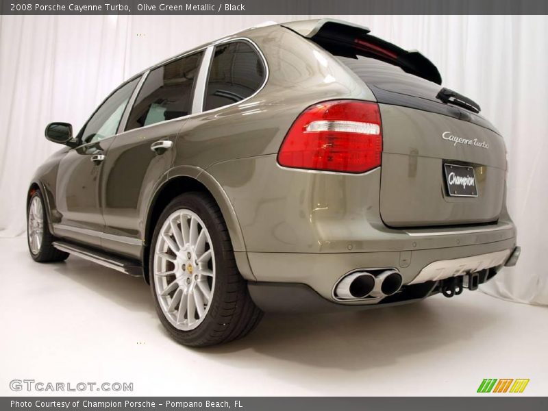 Olive Green Metallic / Black 2008 Porsche Cayenne Turbo