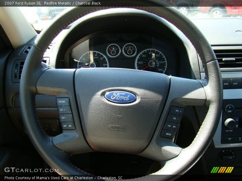 Redfire Metallic / Charcoal Black 2007 Ford Fusion SE