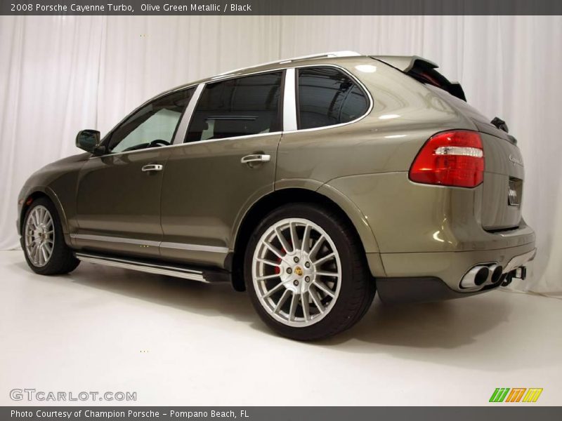Olive Green Metallic / Black 2008 Porsche Cayenne Turbo