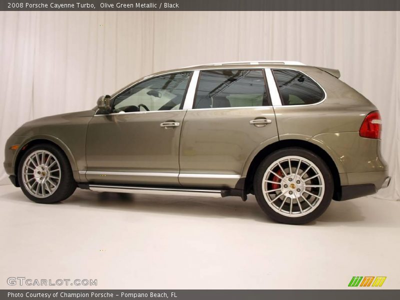 Olive Green Metallic / Black 2008 Porsche Cayenne Turbo