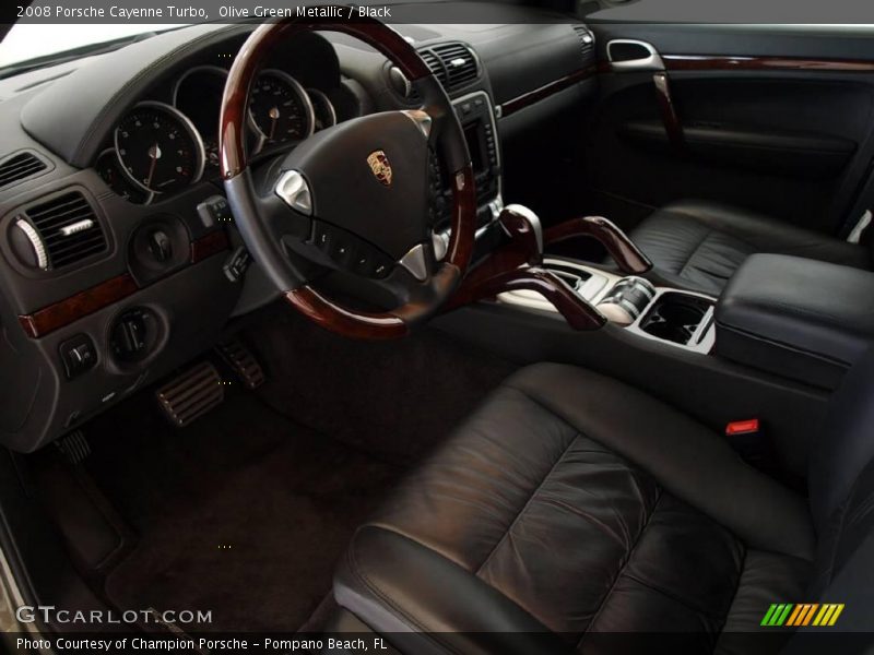 Olive Green Metallic / Black 2008 Porsche Cayenne Turbo