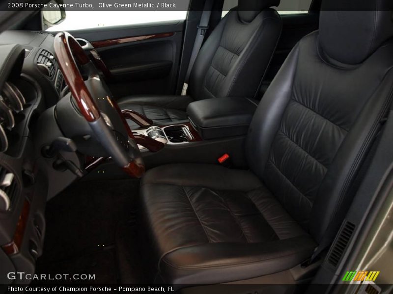 Olive Green Metallic / Black 2008 Porsche Cayenne Turbo