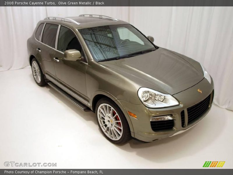 Olive Green Metallic / Black 2008 Porsche Cayenne Turbo