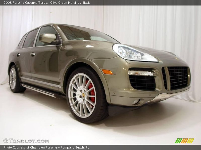 Olive Green Metallic / Black 2008 Porsche Cayenne Turbo