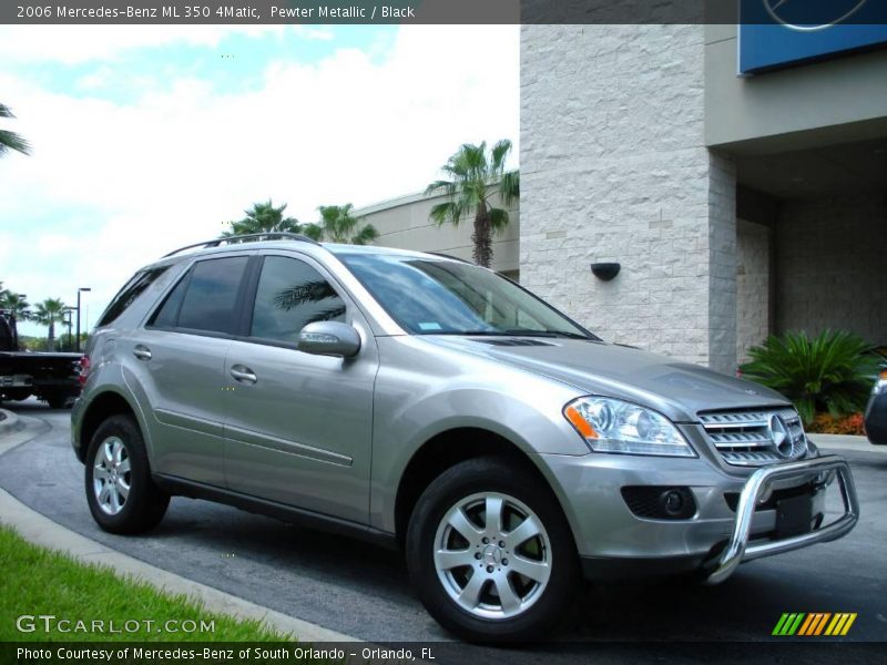 Pewter Metallic / Black 2006 Mercedes-Benz ML 350 4Matic