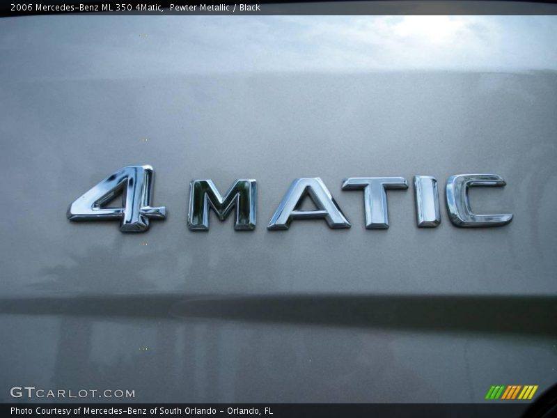 Pewter Metallic / Black 2006 Mercedes-Benz ML 350 4Matic